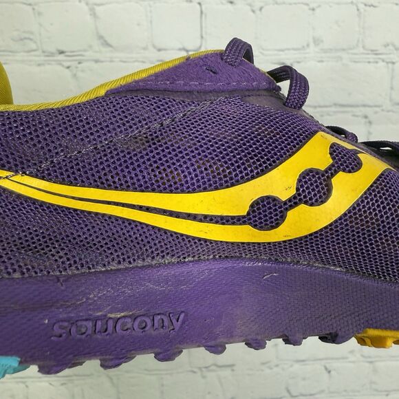 Saucony Kilkenny XC9 Spike Sneaker Women’s Size 8.5 Purple Yellow Running Shoes - Picture 13 of 15